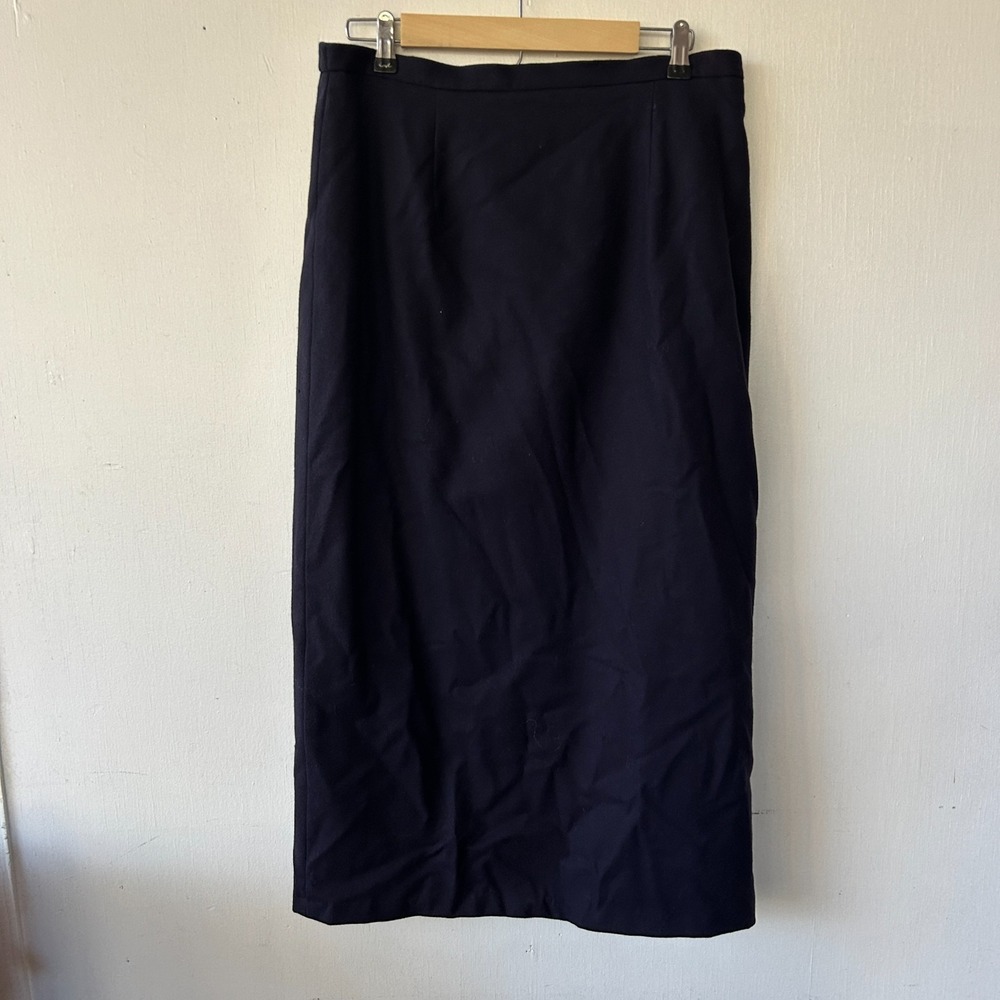 Sag Harbor Wool Maxi Skirt Womens 14 Vintage Prairie Cottagecore Rear Zip Granny